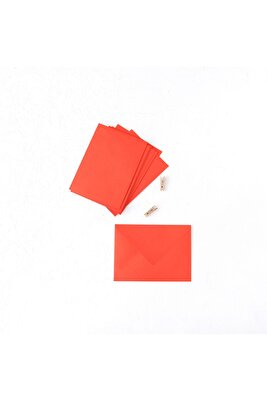 Kırmızı Standart Zarf, 13x18 Cm 10 Adet ürün fotoğrafı
