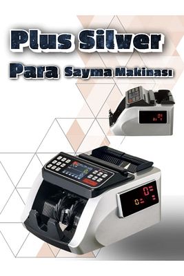 Plus Silver Tl Euro Kağıt Para Sayma Makinesi - Gri / Siyah Renk ürün fotoğrafı