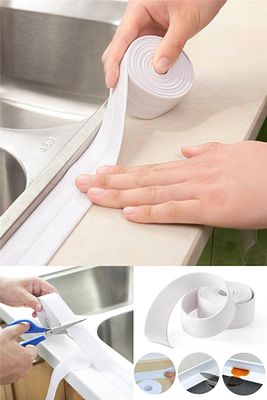 Su Sızdırmaz Geçirmez Dayanıklı Lavabo Tezgah Küvet Duş Banyo Mutfak Pencere Kenar Bandı 3,2 Mt ürün fotoğrafı