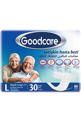Hasta Bezi Yetişkin Bel Bantlı Tekstil Yüzey L Large - Büyük 30 Adet Tekli Pk ürün fotoğrafı