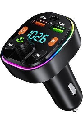 Bluetooth Araç Kiti Araç Fm Transmitter USB Type-C MP3 SD Kart Flash Için Uygun PD Çakmaklık Girişli ürün fotoğrafı