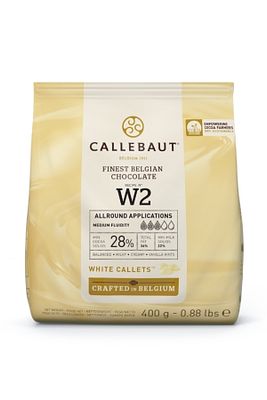 W2 Beyaz Kuvertür Drop Çikolata 400 gr ürün fotoğrafı