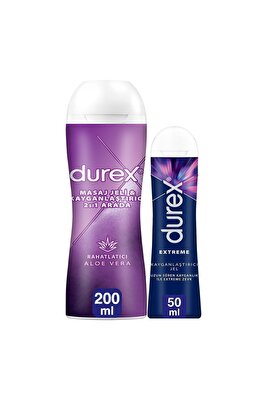 Play Aloe Vera 2si1 Arada Masaj &amp; Kayganlaştırıcı Jeli 200ml + Extreme Anal Kayganlaştırıcı Jel 50ml ürün fotoğrafı