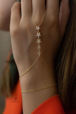 925 Ayar Gümüş Taşlı Şahmeran Ayarlanabilir Kadın Bileklik Hediye ürün fotoğrafı