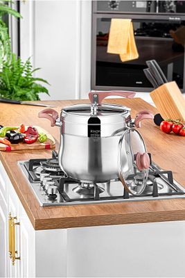 Special Paslanmaz Çelik Indüksiyon Tabanlı Düdüklü Tencere 10 Lt Cam Kapak Hediyeli ürün fotoğrafı