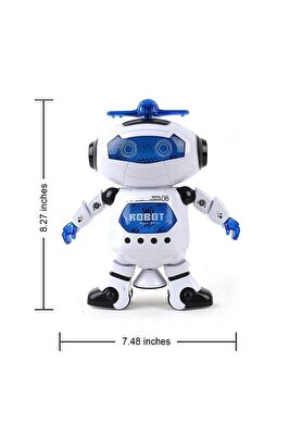 3+ Yaş Dans Eden Robot Pervaneli Müzikli Sesli Işıklı 20 Cm Oyuncak Evet CN 1'li Hayır ürün fotoğrafı
