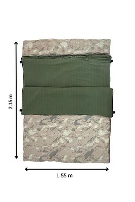 Çift Kişilik Askeri Kamuflaj Uyku Tulumu(-25 °C) 220 gr Elyaf/180 Polar Kalın&sıcak Su Geçirmez Kamp ürün fotoğrafı