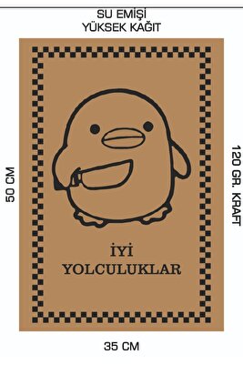 35x50 120 Gr. Kraft Kağıt Oto Paspası Civciv 100 Adet ürün fotoğrafı