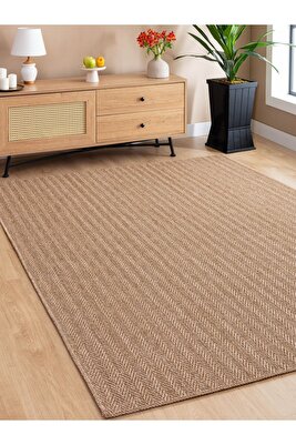 Srz-0503 Jüt Tabanlı Hasır Dokuma Örme Bohem Antialerjik Halı Kilim Balık Sırtı ürün fotoğrafı