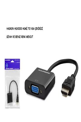 Hadron Hdx2020 To Vga Dönüştürücü Siyah Beyaz Renk ürün fotoğrafı