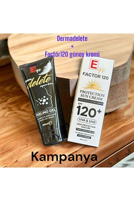 Dermadelete Soyucu Krem F120 Güneş Kremi Iki Ürün Beraber ürün fotoğrafı