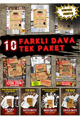 Dedektif Oyunu-suçluyu Bulma-katili Bulma Oyunu-cinayet Bulma-katil Bulma-gizem ürün fotoğrafı