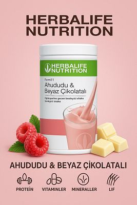 Formül 1 Ahududu ve Beyaz Çikolatalı Shake Besleyici ve Lezzetli Öğün Alternatifi ürün fotoğrafı