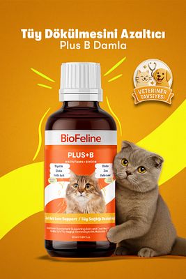 Kediler İçin Biotinli Tüy Dökülmesini Azaltıcı Plus B Damla 50ml ürün fotoğrafı