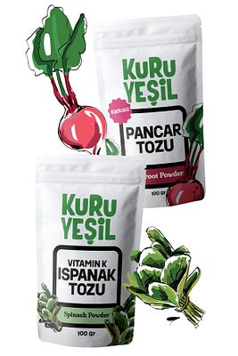 Ispanak Tozu - Pancar Tozu - Dried Vegetable Powders - Doğal Renklendirici - 200 gr ürün fotoğrafı