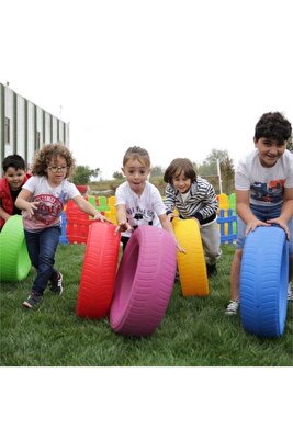 Aktivite 5'li Tekerlek 5 Renk - Anaokulu - Kreş - Denge Oyunu - Çocuk Oyun Parkı - Çocuk Aktivite ürün fotoğrafı