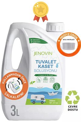 Ölçek Hediyeli - Çam Aromalı Karavan Ve Tekne Kasetli Ve Portatif Tuvalet Wc Atık Kimyasalı 3l ürün fotoğrafı