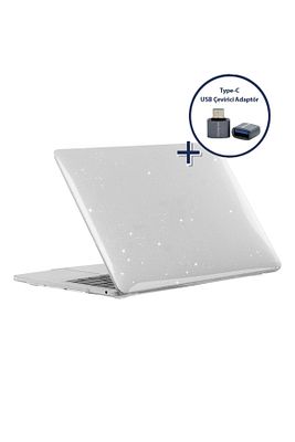 Macbook Air M1 Kılıf 13inç Simli Kristal Parlak (TOUCHID'Lİ M1) A2337 A2179 A1932 Uyumlu (2018-2020) ürün fotoğrafı