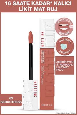 Super Stay Matte Ink Unnude Likit Mat Ruj - 65 Seductress - Nude 5 ml ürün fotoğrafı