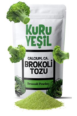 Brokoli Tozu - Dried Vegetables Powder - Broccolı Powder - Doğal Sebze Tozu 100 gr ürün fotoğrafı
