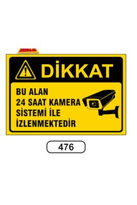 Bu Alan 24 Saat Kamera Sistemi Ile Izlenmektedir Uyarı Levhası ürün fotoğrafı