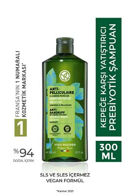 Kepeğe Karşı (Anti Pelliculaire) Yatıştırıcı Prebiyotik Şampuan -  Tuzsuz & Vegan-300 ml ürün fotoğrafı