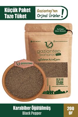 Karabiber Toz 200gr - Taze Ve Zengin Aroma, Yöresel Doğal Baharat ürün fotoğrafı