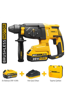 Sgs5521 - 20 Volt 4 Amper Sds Plus Akülü Darbeli Kırıcı Delici Seti 2.8 Joules 0-5300 Bpm ürün fotoğrafı