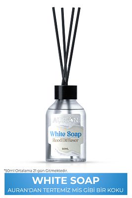 Beyaz Sabun Çubuklu Oda Kokusu Bambu Kokusu White Soup Reed Diffuser 50ml ürün fotoğrafı