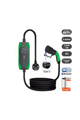 Zt205 Taşınabilir Elektrikli Araç Şarj Cihazı 16a/3.5kw/220v (5 METRE) ürün fotoğrafı
