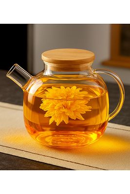 Isıya Dayanıklı 1000 ml Süzgeçli Cam Demlik Bitki Çayları , Borosilikat ,sürahi ürün fotoğrafı