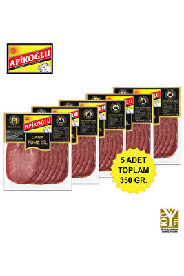 Dilimli Dana Füme Dil 70 Gr. Beşli Paket (Toplam 350 Gr.) ürün fotoğrafı