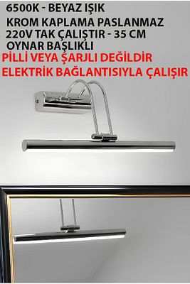 Krom Beyaz Işık Banyo Duvar Ayna Tablo Aydınlatması Flüt Aplik Kuğu Aplik Ledli Aplik ürün fotoğrafı