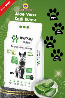 Litter Aloe Vera Kedi Kumu 20 Lt Ince Taneli ürün fotoğrafı
