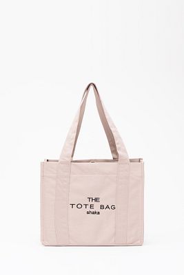 Krem U45 Çıt Çıt Kapatmalı The Tote Bag Işlemeli Kanvas Kumaş Günlük Kadın Kol Ve Omuz Çantası 25x30 ürün fotoğrafı