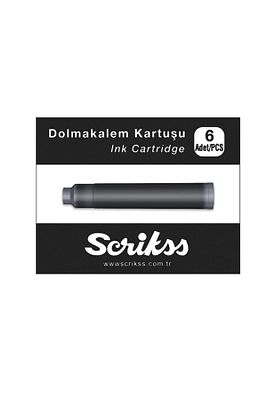 Dolma Kalem Mürekkebi Kartuşu 6 Lı Tüp Siyah ürün fotoğrafı