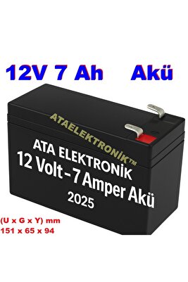 12 Volt 7 Amper Kuru Akü 12v 7a Akü Ups Aküsü Kesintisiz Güç Kaynağı Aküsü Pili Bataryası ürün fotoğrafı