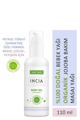%100 Doğal Bebek Yağı Organik Jojoba Bakım Masaj Yağı Parafinsiz Bitkisel Vegan 110 ml ürün fotoğrafı
