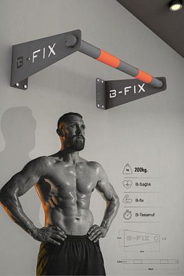 Barfiks Aleti - Barfiks Demiri - Barfix Çubuğu (GRİ) ürün fotoğrafı