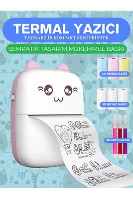 Mini Fotoğraf Yazıcı Kablosuz Etiket Yazıcı Baskı Makinesi Ios Android Uyumlu Termal Printer ürün fotoğrafı