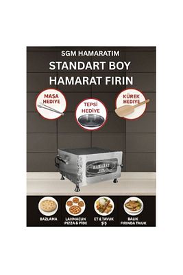 & Elis Concept Hamarat Pratik Mini Fırın 2000w Bazlama Lahmacun Pide Pizza Et Tavuk Balık Tandır ürün fotoğrafı