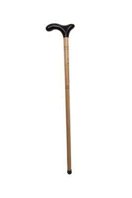 Siyah Ahşap Asa Desenli Saplı Baston 90cm ürün fotoğrafı