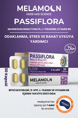 Magnezyum Ve 5-htp Ile Güçlendirilmiş Passiflora (pasiflora) Strese Ve Uykuya Yardımcı 30 Kapsül ürün fotoğrafı