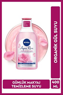 Aqua Rose Organik Gül Suyu İçeren Micellar Makyaj Temizleme Suyu 400ml, Günlük Makyaj, Nemlendirici ürün fotoğrafı