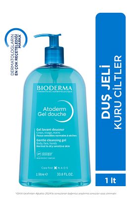 Atoderm Shower Gel Aile Boyu Kuru Ciltler için Nemlendirici Duş Jeli Bebek Çocuk Yetişkin 1 Lt ürün fotoğrafı