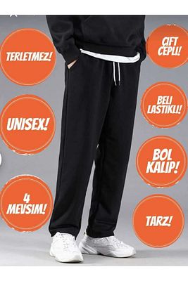 Düz Paça Normal Kalıp Rahat Giyim Eşofman Altı-001 ürün fotoğrafı