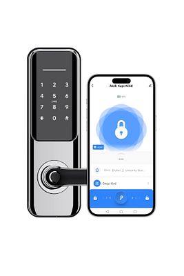 Akıllı Kapı Kilidi Mobil App Parmak Izi Şifre Rfıd Wi-fi Google Home & Alexa Kontrollü Kilit X8051 ürün fotoğrafı