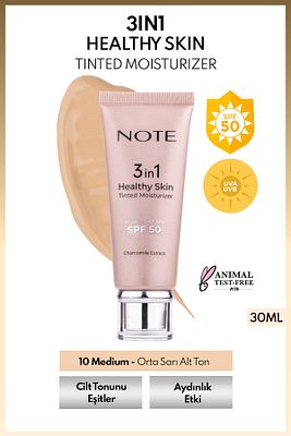 3 in 1 Healthy Skin Tinted Moisturizer SPF 50 Renk Ton Eşitleyici Aydınlatıcı Krem ürün fotoğrafı