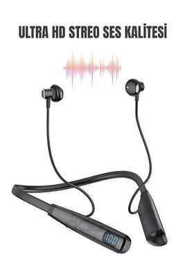 Sporcu Kulaklık Kablosuz Bluetooth Kulaklık Boyun Bantlı Asmalı Mıknatıslı Kulaklık Lüx Kalite ürün fotoğrafı