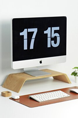 Dayanıklı Ağaç Monitör Ayağı Ve Yükseltici Bilgisayar Standı ürün fotoğrafı